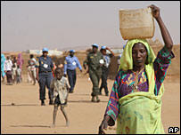 Refugees fleeing from Darfur to Chad. From Making sense of Chad: "As Darfurian rebel forces�both JEM and some SLA�have rushed back to   N�djamena to join the battle for the capital, we can expect to see  the Sudan army and militia take the offensive against the rebels  remaining in West Darfur." Photo: AP &nbsp;
