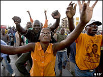 The power-sharing deal was greeted with jubilation in Kenya. Photo: AFP