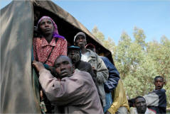Kenya began an operation on Monday to resettle people displaced after the crisis that followed December�s disputed election. Photo: Guillaume Bonn/NYT