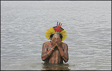 Construction begins on one of two massive hydroelectric dams that are to span the Madeira River, helping the government feed the nation's appetite for electricity. But the project has been widely criticized by social and environmental groups for its potential damage to the environment, river residents and nearby indigenous tribes. Photo: Andre Penner/Associated Press