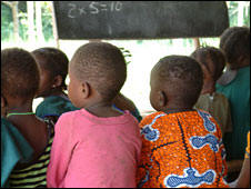 The education minister has been touring schools to count the teachers. Photo: BBC