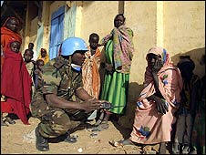 Unamid had hoped to deploy 80% of 26,000 mandated troops by 2009 but now says that only 50% will be.  Photo: BBC