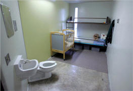 A family cell at the T. Don Hutto Residential Center. The government will stop sending families there. Photo: L.M. Otero/New York Times