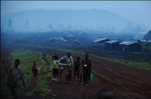 The village of Kibati lies in an area recently controlled by rebel leader Laurent Nkunda, who was arrested last week. Photo: Jahi Chikwendiu/ Washington Post