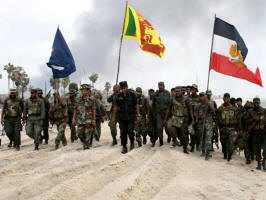 These were the scenes as Sri Lankan troops moved in on the last patch of territory held by the Tamil Tigers, a 2.5 acre patch of ground where the rebels were surrounded and cut off from the sea. Photo:HO/AFP/Getty Images
