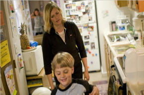 Kimberly E. Kaplan, with her son, Landon, is running out of cash assistance. She recently received a notice telling her that she and her three children were about to lose their monthly welfare benefit of $584 because they had reached the time limit on cash assistance and she had not made adequate efforts to find work. Photo: Ryan Conaty/New York Times