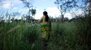 Picture of one of the indigenous Ayoreo who live in the Chaco forest. About 10 percent of the area has been cleared in recent years by ranchers, amid a rising global demand for beef. Noah Friedman-Rudovsky/New York Times