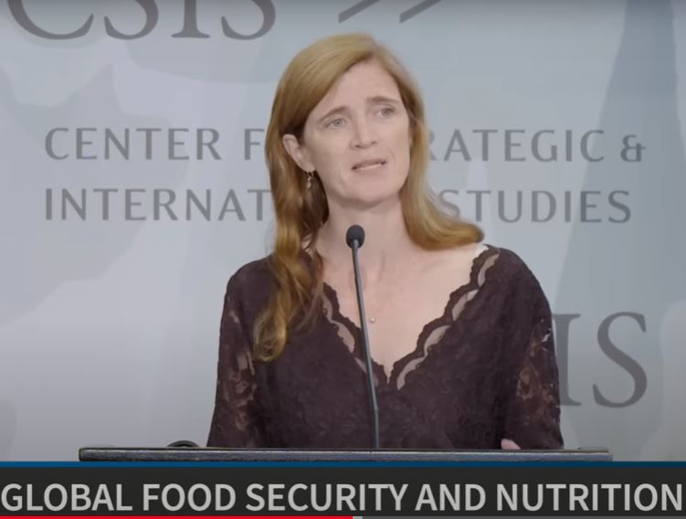 USAID Administrator Power discusses food insecurity with colleagues